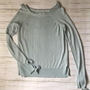 Lauren Conrad Frosty Glitter Bow Sweater